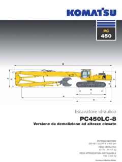 Komatsu PC450LC-8 Specifications