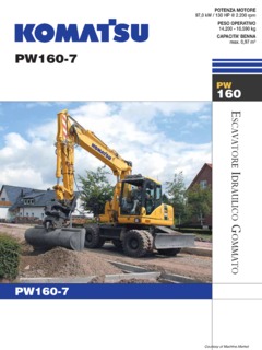 Komatsu PW160-7 Specifications