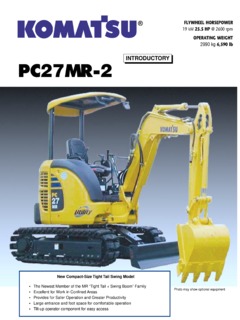 Komatsu PC27MR-2 Specifications