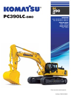 Komatsu PC390LC-8M0 Specifications
