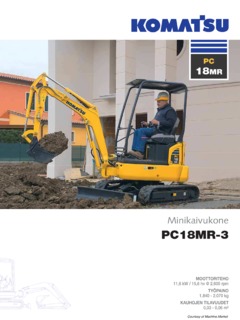 Komatsu PC18MR-3 Specifications