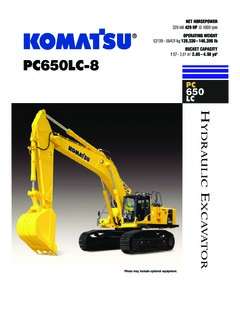 Komatsu PC650LC-8 Specifications
