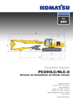 Komatsu PC290LC-8 Specifications