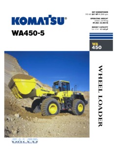 Komatsu WA450-5 Specifications