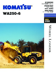 Komatsu WA250-6 Specifications