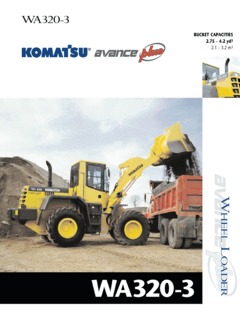 Komatsu WA320-3 Specifications