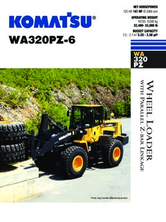 Komatsu WA320PZ-6 Specifications