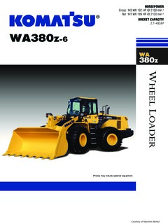 Komatsu WA380Z-6 Specifications