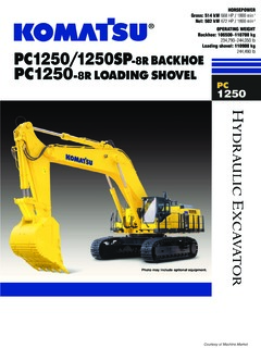 Komatsu PC1250SP-8R Specifications