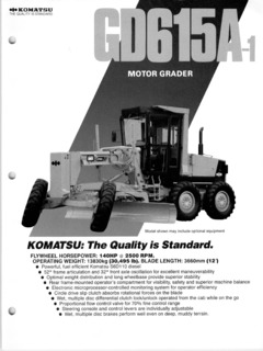 Komatsu GD615A-1 Specifications