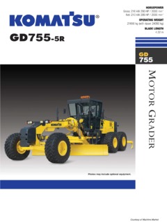 Komatsu GD755-5R Specifications
