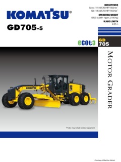 Komatsu GD705-5 Specifications