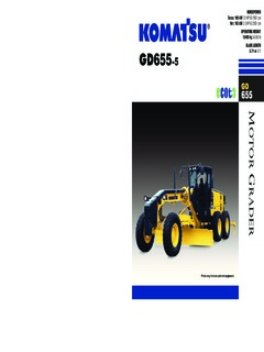Komatsu GD655-5 Specifications