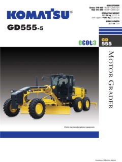 Komatsu GD555-5 Specifications