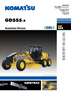Komatsu GD555-5 Specifications