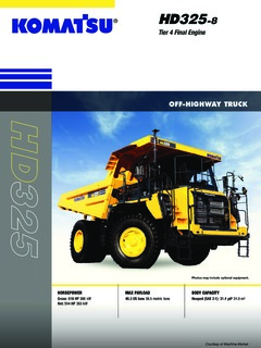 Komatsu HD325-8 Specifications