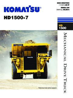 Komatsu HD1500-7 Specifications