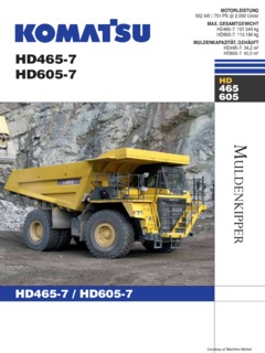 Komatsu HD605-7 Specifications