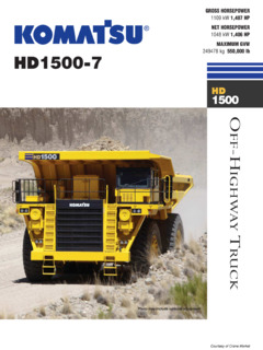 Komatsu HD1500-7 Specifications