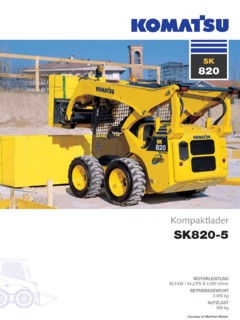 Komatsu SK820-5 Specifications