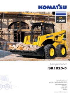 Komatsu SK1020-5 Specifications