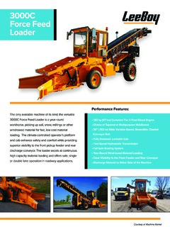 LeeBoy 3000C Specifications