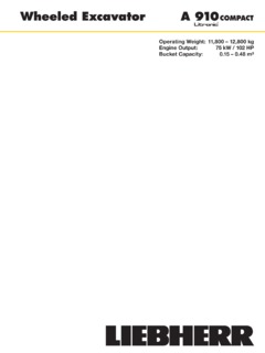 Liebherr A 910 COMPACT Specifications