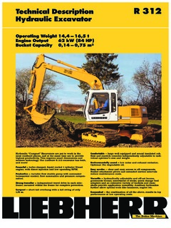 Liebherr R 312 Specifications