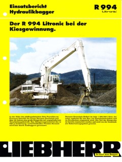 Liebherr R 994 Litronic Specifications