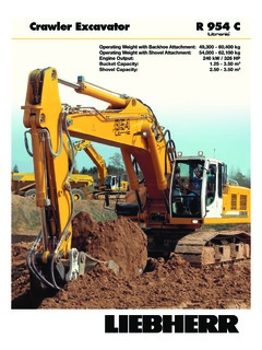 Liebherr R 954 C Litronic Specifications