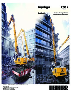 Liebherr R 954 C Litronic Specifications
