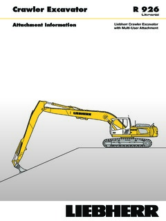 Liebherr R 926 Litronic Specifications