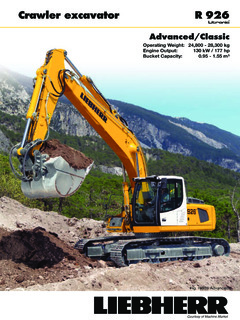 Liebherr R 926 Litronic Specifications
