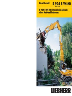 Liebherr R 934 B VH-HD Litronic Specifications