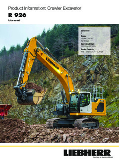 Liebherr R 926 Litronic Specifications