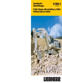 Liebherr R 984 C Litronic Specifications