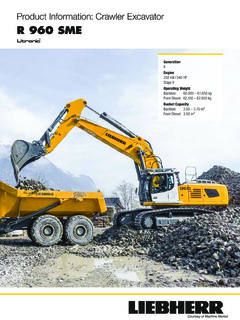Liebherr R 960 SME Specifications