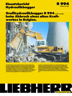 Liebherr R 994 Litronic Specifications