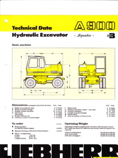 Liebherr A 900 B Specifications