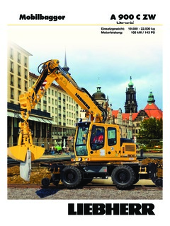 Liebherr A 900 C ZW Litronic Specifications
