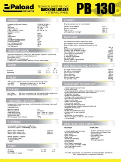 Palazzani PB 130 Specifications