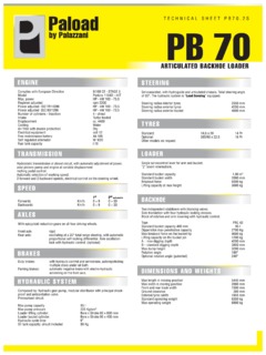 Palazzani PB 70 Specifications