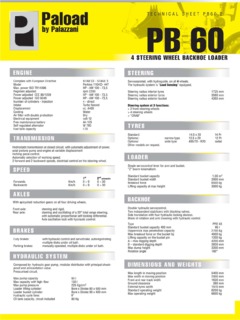 Palazzani PB 60 Specifications