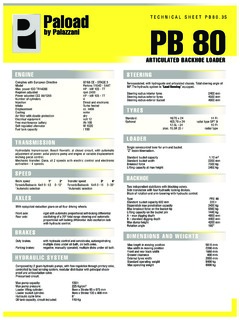 Palazzani PB 80 Specifications