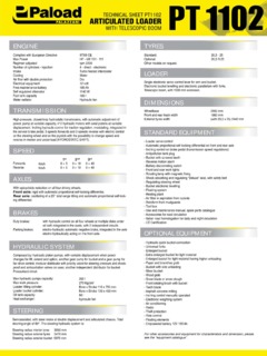 Palazzani PT 1102 Specifications