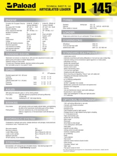 Palazzani PL 145 Specifications