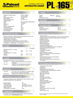 Palazzani PL 165 Specifications