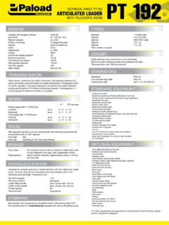 Palazzani PT 192 Specifications