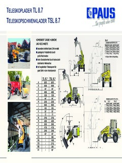 Paus TSL 8.7 Specifications