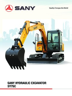 Sany SY75C Specifications